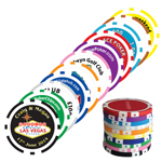 6850 8 Stripe Poker Chip Markers 